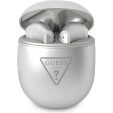 Guess Bluetooth Headphones GUTWST82TRS TWS + Docking Station Silver Triangle Logo