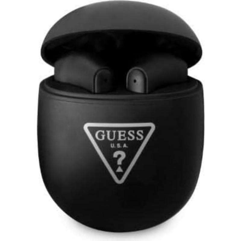 GUESS Bluetooth Headphones GUTWST82TRK TWS + Docking Station Black Triangle Logo