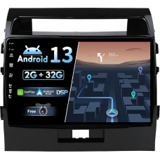 BXLIYER Android 12 IPS Car Radio for Toyota Land Cruiser 200 (2007-2015) - Built-in CarPlay Android Car - Free Reversing Camera - 2G + 32G - 10.1 Inch 2 DIN - DAB Steering Wheel Control Fast Boot WiFi