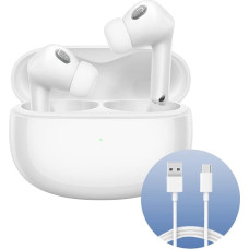 Xiaomi Buds 3T ProGloss White + USB-C Cable 1m White, Wireless Headphones with Built-in USB-C Cable, 1m, Bluetooth 5.2 Connection, Noise Cancelling Capacity