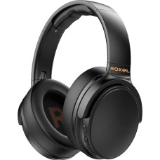 Roxel H500BT Wireless Over-Ear Headphones with Microphone, Fast USB Charging with 15 Hours Battery Life, Bluetooth Compatible with Android and iOS Devices, Answer Calls, Black