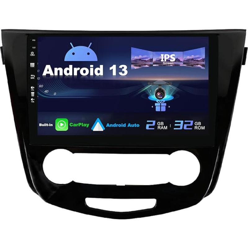 SXAUTO Android 12 IPS Car Radio for Nissan Teana Altima (2008-2012) - Built-in CarPlay / Android Car - Reversing Camera Free - 2G + 32G - Steering Wheel Control DAB Fast Boot WiFi DSP -2 DIN 10.1 Inch