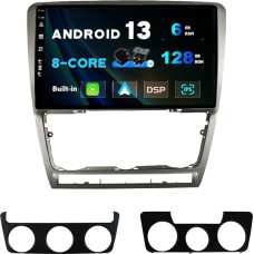 SXAUTO Android 12-6G+128G - IPS Car Radio for Skoda Octavia (2007-2009) - Built-in Carplay/Android Car/DSP - LED Camera + MIC - DAB Steering Wheel Control Fast Boot 360-CAM - 2 DIN 10.1 Inch