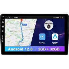 1 DIN Android 12 Car Radio Suitable for Fiat 500L (2011-2017) - 10 Inch IPS Touch Screen with GPS Navigation/USB/Carplay/WiFi/Bluetooth/MirrorLink/SWC/AUX/Camera - Support DAB+/4G