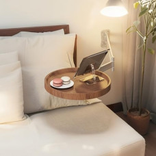 An der Wand montierter, klappbarer runder Tisch - 11-Zoll-Sofa-Beistelltisch und Kleiner Schreibtisch, abnehmbares, ausklappbares Design für Schlafzimmer, Arbeitszimmer, Wohnzimmer, Balkon (