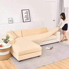 WWQQ Sofa Throw Sofa Slipcover Furniture Cover Protector Elastinis sofos dangtelis L formos sofos dangteliai Sofos dangteliai Sofos apsauga Jei jūsų sofa yra L formos, prašome įsigyti du