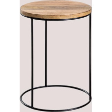 SKLUM Apvalus staliukas iš mango medienos (skersmuo 30 cm), Tannam Mango