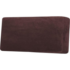 H.VERSAILTEX Samt, Stretch, einzelner Couch-Kissenbezug, Plüschkissen, Schonbezug für Zweisitzer-Sofa, Möbelschutz, Sitzkissen, Sofabezug (1 Stück, braun)