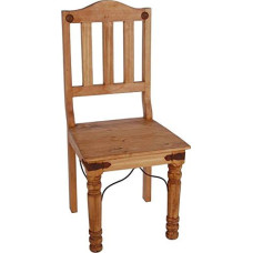 MiaMöbel Mexico Furniture Dining Room Chair 45 x 100 x 45 cm Country House Style Solid Pine Honey Wood
