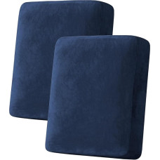 GERLNF Velvet Couch Cushion Cover Plush Chaise Cushion Slipcover for Chair Two Seater Sofa L Shape Separate Cushion Furniture Protector Seat Cushion Sofa Cover (2 Pillows, Loveseat, Navy)