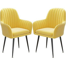 LSRRYD Šiuolaikinė valgomojo kėdė, minkšta kėdė, svetainės kėdė su porankiu, aksominė sėdynė, metalinės kojos (spalva: pilka, dydis: auksinės kojos)