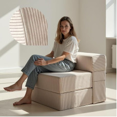 Miegamoji kėdė su lovos funkcija - laidinė sofa, 75 cm pločio sofa lova, sulankstoma sofa lova ir čiužinys 2 svečiams, sulankstoma sofa lova - labai stora 20 cm ir patogi H3 - labai geras 