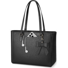 KTMOUW rankinė Moterų didelis Shopper krepšys Moterų vandeniui atsparus odos Tote Bag darbo krepšys Moterų pečių krepšiai pečių krepšys rankinė rankinė verslo biuro mokykla, juoda