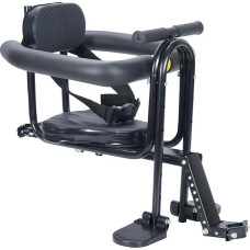 PEESHON Dviračio vaikiška sėdynė priekyje, nuimama vaikiška sėdynė su apsauginiu turėklu, atlošu, pedalais, skirta vaikams nuo 2 iki 6 metų (iki 30 kg), tinka kalnų, miesto ir sulankstomiems dviračiams