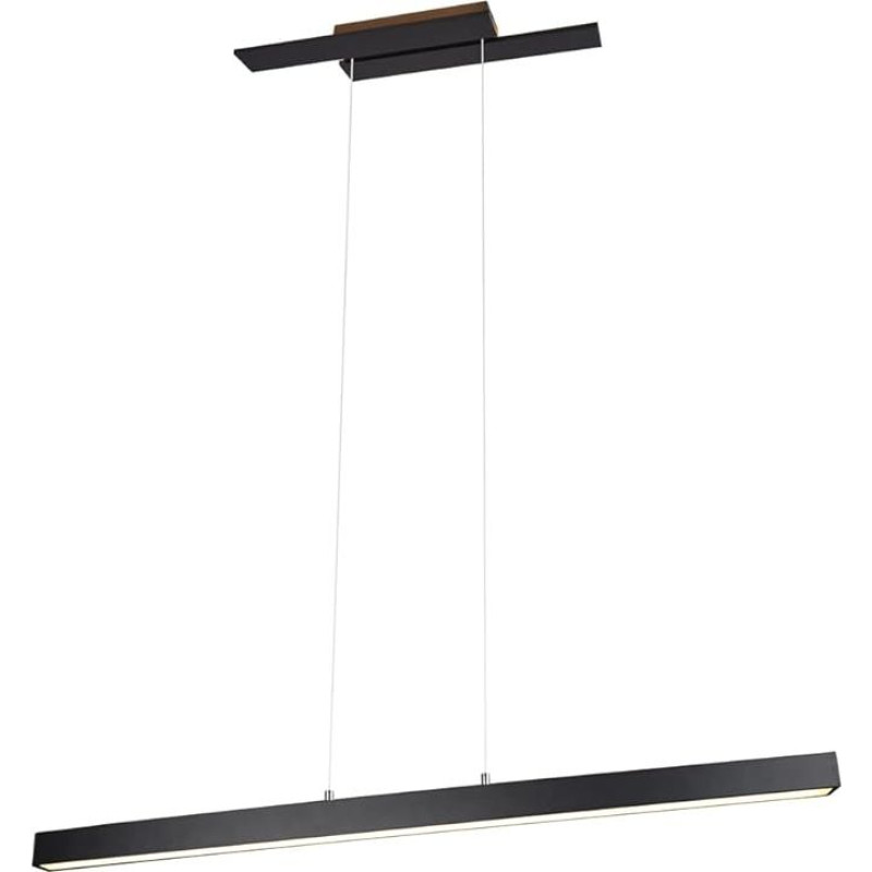 Trio Leuchten Belfast 375510432 LED Pendant Light Metal Matte Black with 44 Watt LED Switch Dimmer