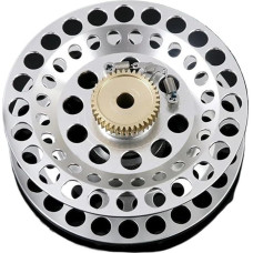 Metall Fliegenrolle Automatische Fliegen Angelrolle 2 + 1 BB Super Licht Aluminium Fliegenrolle Schwarz/Gold Farbe