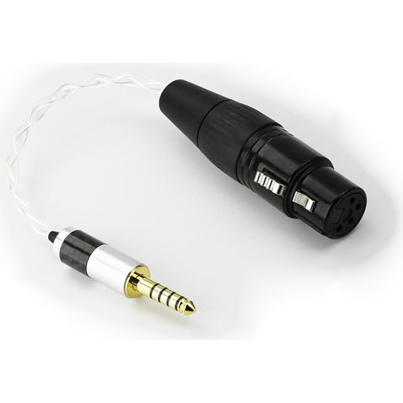 ABLET 4,4 mm vyriškos ir 4 kontaktų XLR moteriškos lyties pasidabruotas ausinių garso adapteris, skirtas 