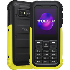 TCL 3189 Rugged 4G Phone Waterproof Shockproof IP68 17 Days Battery Life SOS Button HD Calls LED Flashlight Dual SIM Yellow (Bright Yellow) 2.4