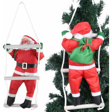 UChic Weihnachtsmann Kletterseil Leiter Outdoor Weihnachten Garten Dekoration Wasserdicht (50 cm Weihnachtsmann)