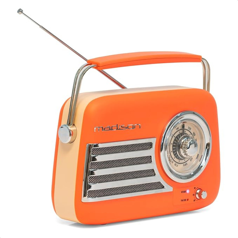 Madison - FREESOUND-VR40OR-MAT - 30 W senovinis radijo imtuvas su ilga baterija - 