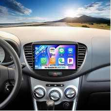 OiLiehu 2+64G Android 13 automobilinė stereogarsiakalbė Hyundai i10 2007-2013 su belaidžiu CarPlay Android automobiliu, 9 colių IPS jutiklinio ekrano radijas su WiFi GPS Mirror Link Bluetooth FM RDS EQ SWC + atsarginė kamera