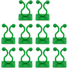 QUARKZMAN 200 augalų laipiojimo ant sienų laikiklių, augalų fiksatorius, lipnūs kabliukai, vielos tvirtinimo įtaisai vidaus ir lauko apdailai bei kabelių tvirtinimui (žalias, 9,5 mm/0,37 col.)