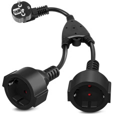 Dvigubas kištukas kištukinio lizdo adapteriui 2-Way 4000 W ilginimo kabelis 