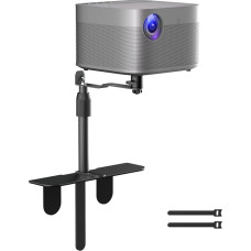 suptek Universal Projector Stand Mount, Height-Adjustable 360° Swivel Mount for Bedside, Sofa and Table, Sturdy Plug-In Base, Compatible with Most Projectors for Home Cinema, PR001CM