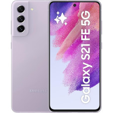 Samsung Galaxy S21 FE 5G, Android Smartphone, 6.4 Inch Dynamic AMOLED Display, 4500 mAh Battery, 128 GB/6 GB RAM, Mobile Phone in Lavender