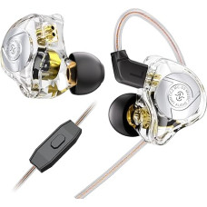 CCZ MC02 Žaidimų ausinės su mikrofonu DJ ausinės 10 mm dvigubos magnetinės DD ausinės muzikantams, slopinančios triukšmą, laidinės 3,5 mm jungtis Deep Bass Gaming IEM su mikrofonu