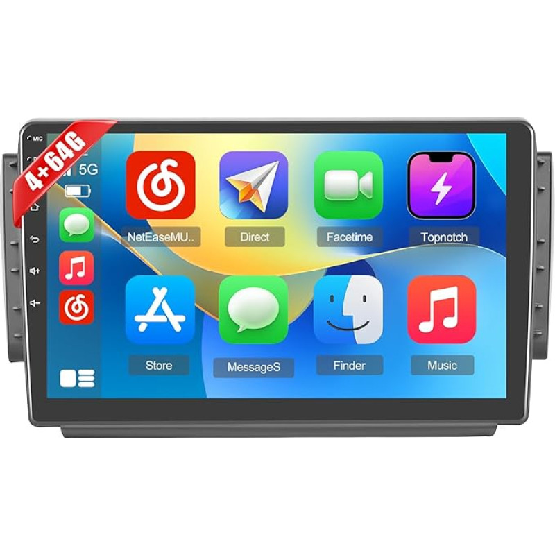 Hikity [4+64G] Android 15 automobilinis radijas Peugeot 208/2008 2012-2018 Radijas CarPlay Android automobilinis belaidis ekranas 10.1 colių automobilinis radijas Bluetooth Mirror Link navigacija GPS EQ DSP WiFi FM RDS