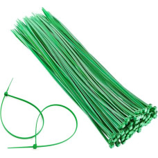 100 vnt. mažų žalių kabelių kaklaraiščių, 200 x 2,5 mm, savaime užsifiksuojantys sodo kabelių kaklaraiščiai, reguliuojami įvairios paskirties kabelių kaklaraiščiai, daugkartinio naudojimo augalų kaklaraiščiai, maži kabelių kaklaraiščiai namams, sodui, med