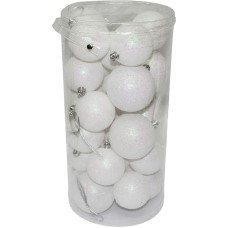 24 baltų kalėdinių lempučių pakuotė 16 x 36 cm