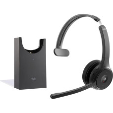 Cisco Headset 721 | Bluetooth Mono Headset | Webex Button | USB-A HD Adapter | Charging Station | Soft Case | 1 Year Warranty (HS-WL-721-BUNAS-C)