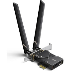 UGREEN WiFi 7 BE6500 WLAN Card with Bluetooth 5.4, 6GHz Band, MLO, Easy Installation, WPA3, Network Card with 2 x 6dBi Antennas, PCIe WLAN Card Compatible with Windows 11