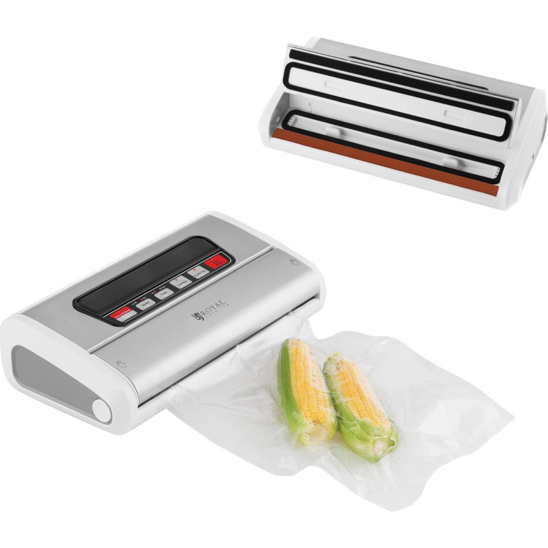 Royal Catering Vakuuminis maišelių fasavimo įrenginys, skirtas maisto maišelių sandarinimui, baltos spalvos 32cm 165W 230V