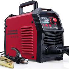 ARCCAPTAIN ARC 200 Welding Machine: 200A IGBT DC Welding Machine with LED Display, Synergistic Control Lift Wig Portable Compact Electrode Welding Machine