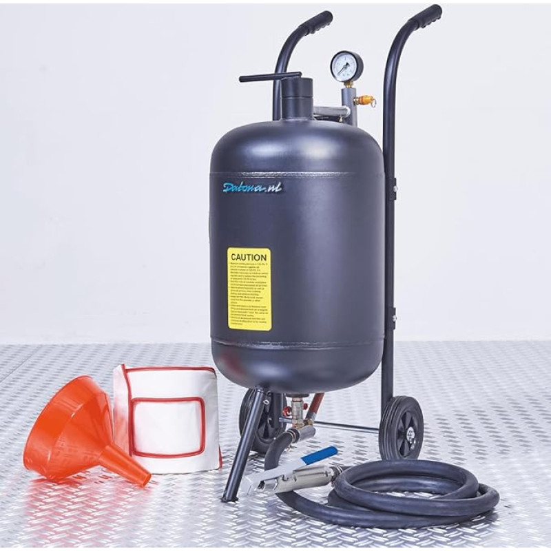 Nešiojamas 45 litrų talpos smėlio šlavimo įrenginys