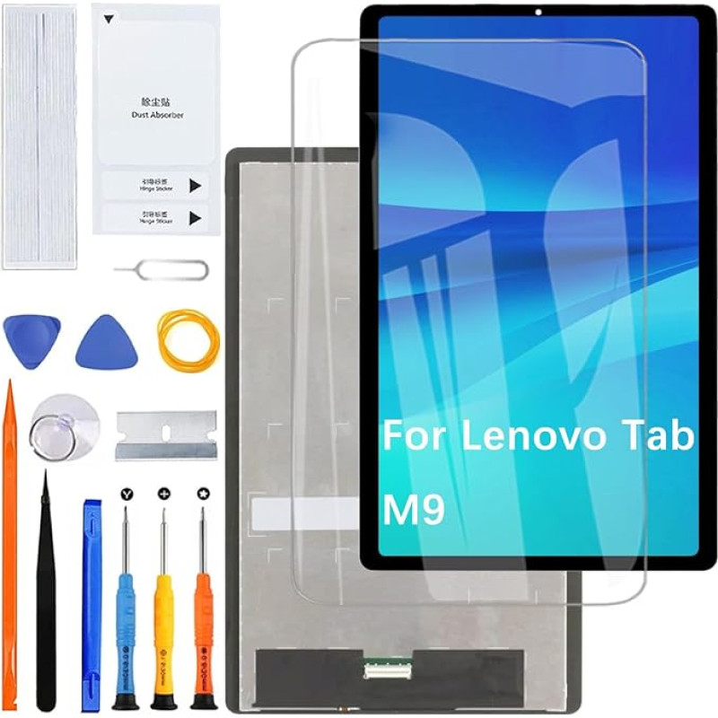 Ekrano ekranas Lenovo Tab M9 TB310FU LCD ekrano keitimo surinkimo remonto komplektas Juodas
