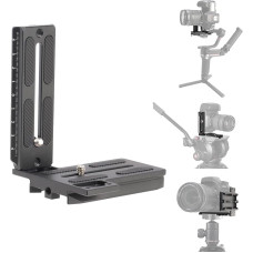Hersmay Vertical Camera Quick Release Plate L Angle for Zhiyun Crane 2 3 LAB Weebill 2 3 Weebill-S Gimbal Stabiliser Compatible with Manfrotto Tripod Ball Head