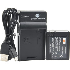 DSTE ličio jonų akumuliatoriaus ir mikro USB įkroviklio rinkinys, suderinamas su 