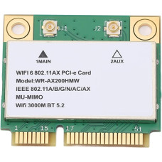 Goshyda Wireless Net Card AX210HMW 2.4G/574Mbps 5G/2400Mbps WiFi BT5.2 Laptop Net Card with PCIE Interface for Notebooks, Small Mainframes, All-in-One Machines, for WIN10