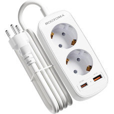 Tailando kelionių adapteris su PD20W USB greituoju įkrovikliu, adapteris Tailando lizdas, 2 krypčių lizdo adapteris Tailandui, 1,5 m kabelis, O tipo