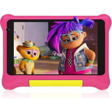 Freeski Tablet for Children, 7 Inch Tablets for Children, Android 13 Tablet, 5GB+32GB, IPS HD, WiFi, Bluetooth, Dual Camera, Child Safety, Protective Case (Pink)