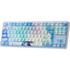 Redragon K707 PRO SE 80% Wireless Gasket RGB Gaming Keyboard, 3 Modes, 87 Keys TKL Anime Metal Keyboard with Hot Swap Base, PBT Keycaps and 5-Layer Noise Reduction, Linear Switches