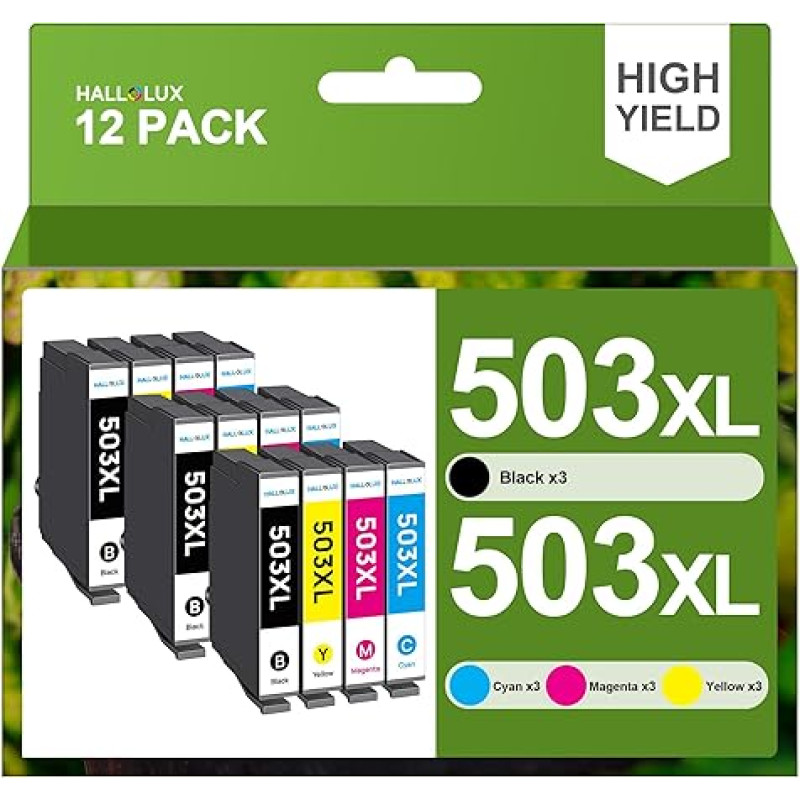 HALLOLUX 503XL Multipack 503 XL spausdintuvo kasetės 503 suderinamos su 