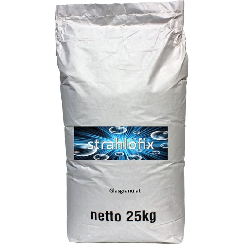 25 kg smėliavimo medžiagos Stiklo granulės Sudaužytas stiklas (80-150 µm)
