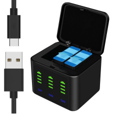 Dvigubas akumuliatoriaus įkroviklis, skirtas 