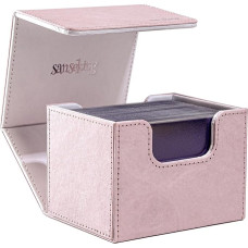 Sanseking Card Deck Box for MTG Commander Deck Box Fits 100+ Individually Shrink-Wrapped Cards, DuPont Tyvek Card Box, Magic Card Boxes for MTG TCG CCG (Horizontal, Pink)