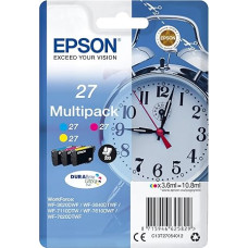 Epson Genuine Alarm Clock 27 Ink Cartridges - WF-3620DWF WF-3640DTWF WF-7110DTW WF-7620DTWF WF-7610DWF WF-7720DTWF WF-7715DWF WF-7710DWF WF-7210DTW